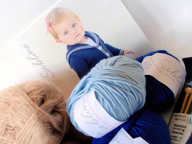 Supplies for Sailor Baby Sweater