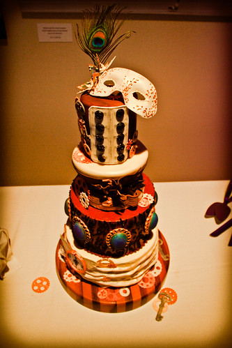 Steampunk wedding cake Tell us about the ceremony My bridesmaids and 