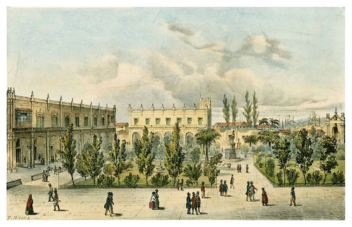 020-Plaza de Armas en la Habana-Isla de Cuba Pintoresca-1839- Frédéric Mialhe- University of Miami Libraries Digital Collections