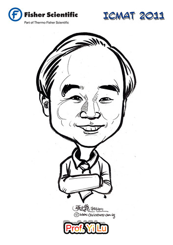 Caricature for Fisher Scientific - Prof. Yi Lu