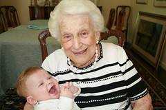 Nanny meets Ezra, her Great Grandson