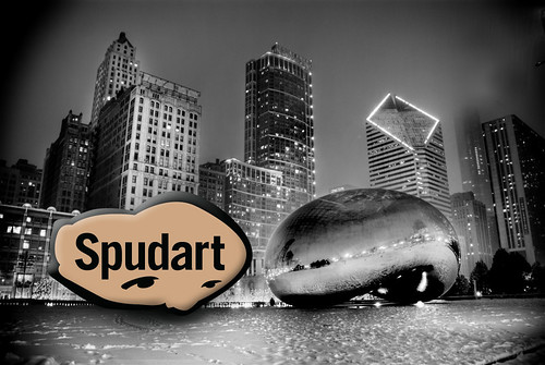Spudart logo looks like the Chicago Bean