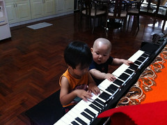 Cousins piano duet