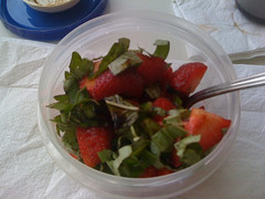Strawberries with basil and balsamic by Local Food Lady