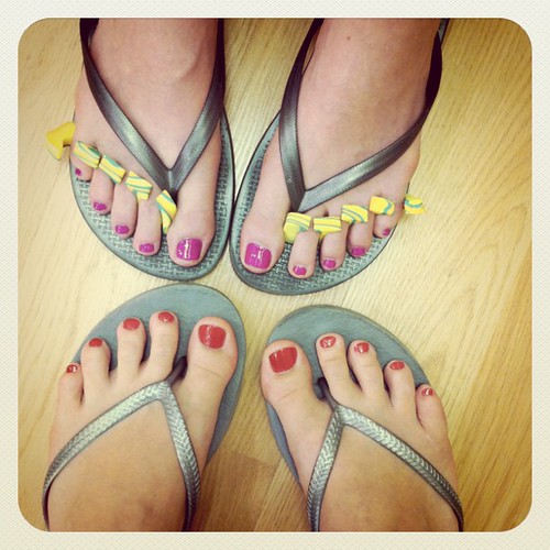 our very first pedicures