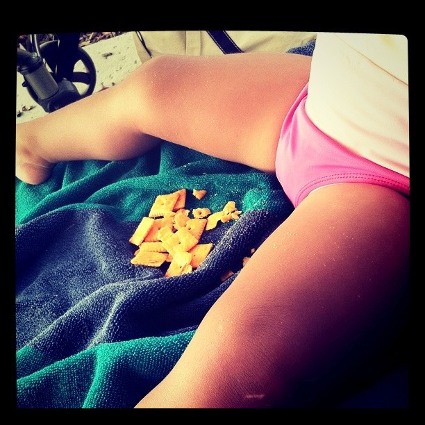 Snacks and chubby legs- love her!!!