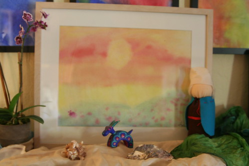 Lucas's Painting and Nature Table