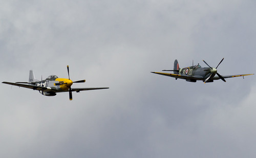RAF Spitfire and American P-51 Mustang