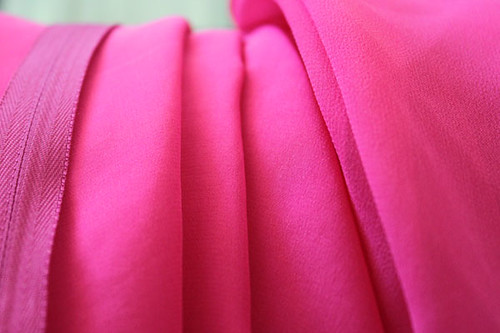 pink silk chiffon