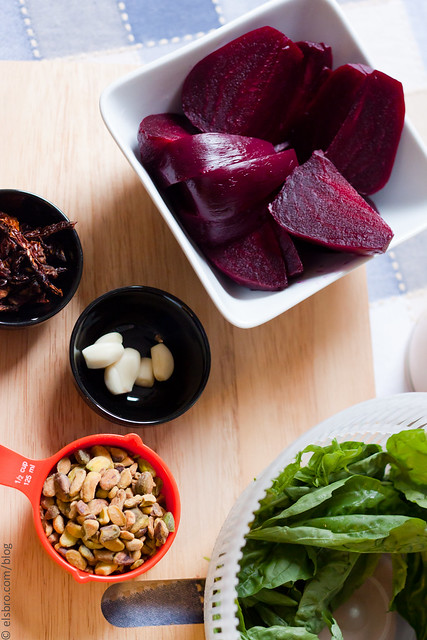 Ingredients for Beets Pesto