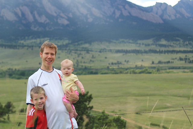 Mike and the kids at Eldorado Mountain