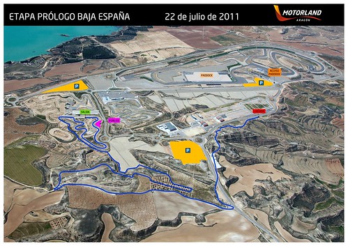 Plano etapa prólogo Baja Aragón 2011-Circuito Motorland Aragón