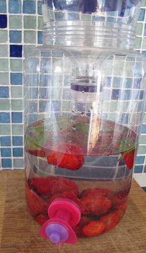 Adding Vodka to berries