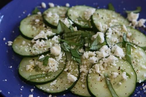 Cucumber Feta Salad with Basil