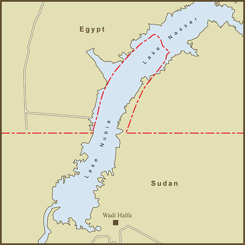 The Border Between Egypt & Sudan at the Wadi Halfa Salient by amproehl