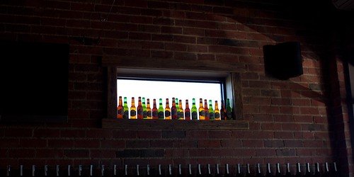 bottles on the windowsill