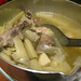 Bamboo soup and pork with bone