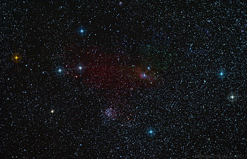 M52 & Bubble Nebula 300911 - 1hour 7mins by Mick Hyde