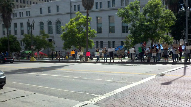 Occupy Los Angeles is relocated to North Lawn of City Hall