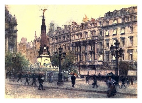 002-Bruselas plaza de Brouckére-Belgium 1908- Amédée Forestier