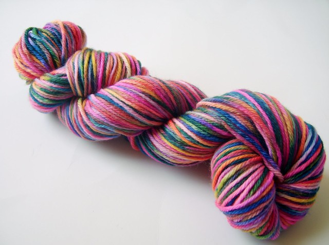 Crunchy Congo Knit Month<br>Custom Sloane Shrug<br>OOAK Rainbow on Superwash