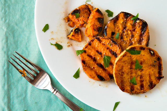Grilled Sweet Potatoes with Maple Vinaigrette