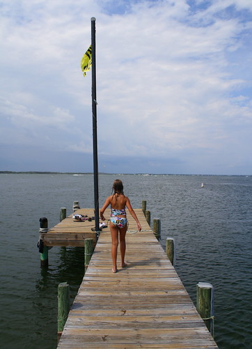 Laura on the dock