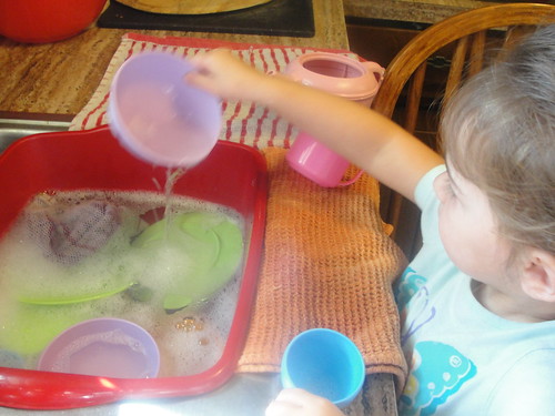 2011.09 Washing Play Dishes 1
