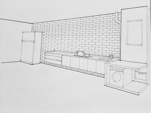 Outline drawing of Pending Kitchen by ʘ ‿ ʘ synthetic happiness Ò ‿ Ó