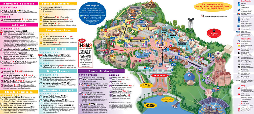 Mapa Disney Hollywood Studios