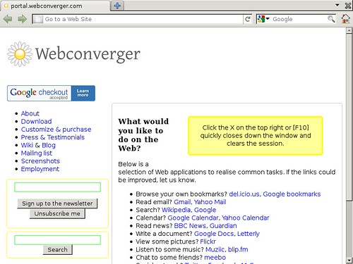 Webconverger 8.5