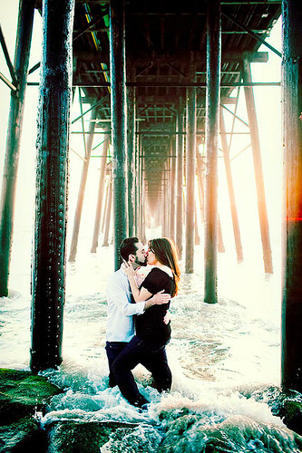 Kissing Under The Pier - by Jolynne Photography