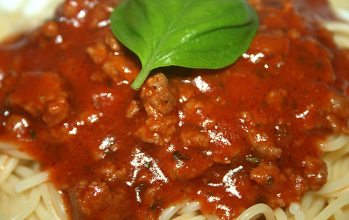 24 - Spaghetti mit Hackfleisch-Tomatensauce - CloseUp