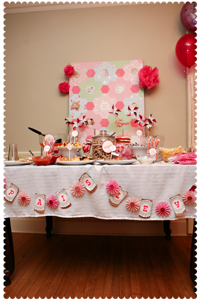 Party Table with Banner