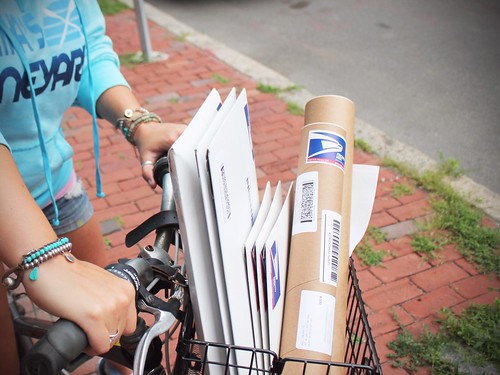Biking to the post office