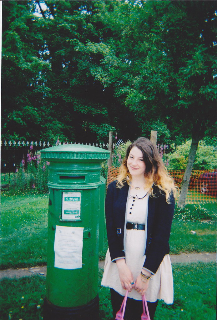 green post box what