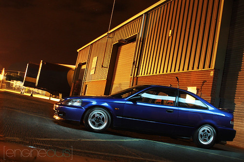 EJ6 Civic Coupe Tinners478 Tags blue lightpainting electric honda civic 