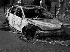 Burnt out car by rrreese