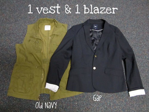 vest and blazer