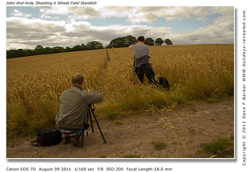 John And Andy Shooting A Wheat Field Standish Nr Chorley Lancashire