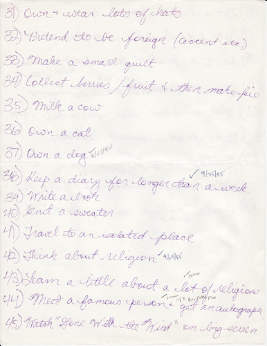 Things to do before I die - 1993