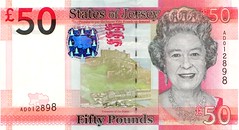 Front of Jersey £50 bank note 2011