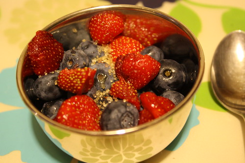 berries and raw sugar