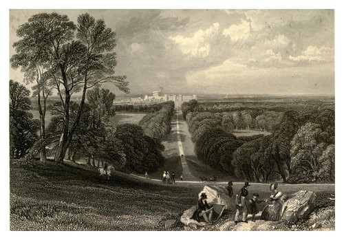 006-Castillo de Windsor desde Long Walk-Windsor Castl and its environs 1848- Ritchie Leitch