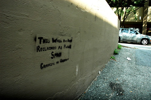 'This wall has been reclaimed...'
