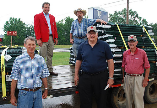 John Sudduth, Don Allison, Carl Godsey, Allen Owens  and NRCS’ Wade Hill distributed the fencing supplies to tornado victims in Marion, Franklin and Lawrence Counties.  