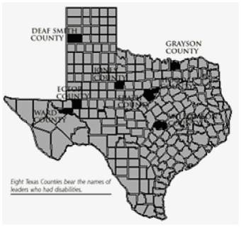 8 Texas Counties Named for Texans with Disabilities