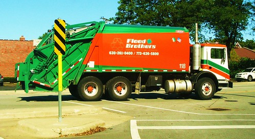 Flood Brother's Disposal Company Mack garbage truck.  Glenview Illinois USA. October 2011. by Eddie from Chicago