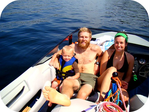 Grady, Brock & Me chillin' on the boat