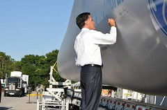 Romney Signs Wind Turbine In Iowa